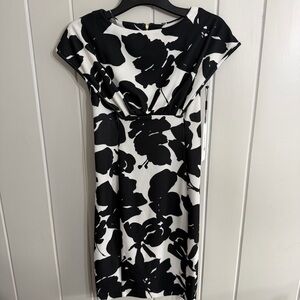 navy blue dress for baby girl Calvin Klein Women's Solid Illusion Sleeveless Fit + Flare Dress - Black